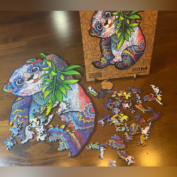 UNIDRAGON Wooden Puzzle - Serious Panda (Medium, 215 pcs) for Adults and Kids - Picture 10 of 10